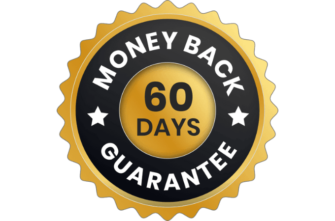 60-day money back guarantee badge